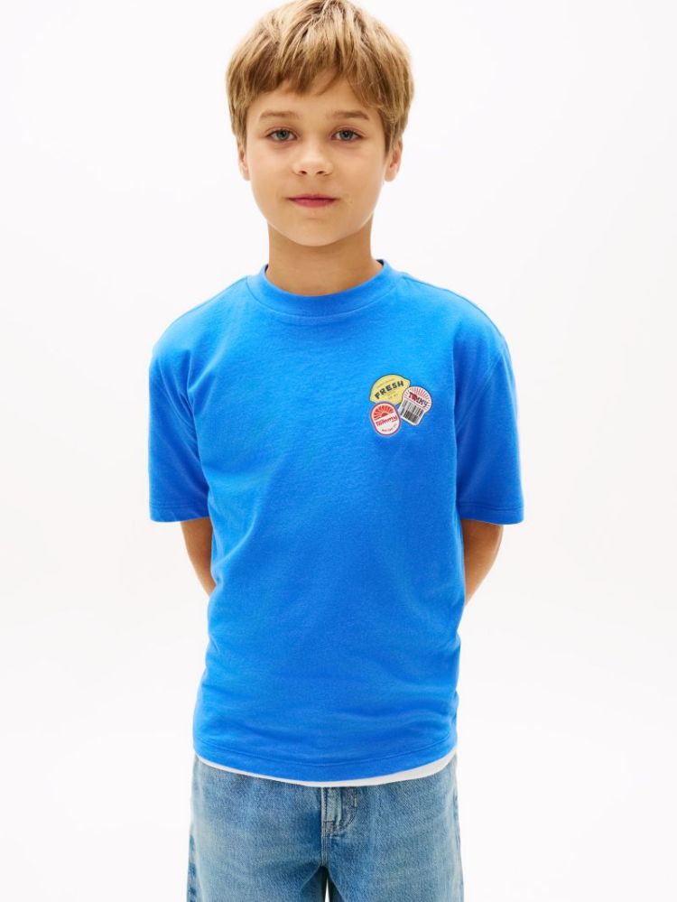 STICKER PRINT GRAPHIC T-SHIRT C6H Empire Blue
