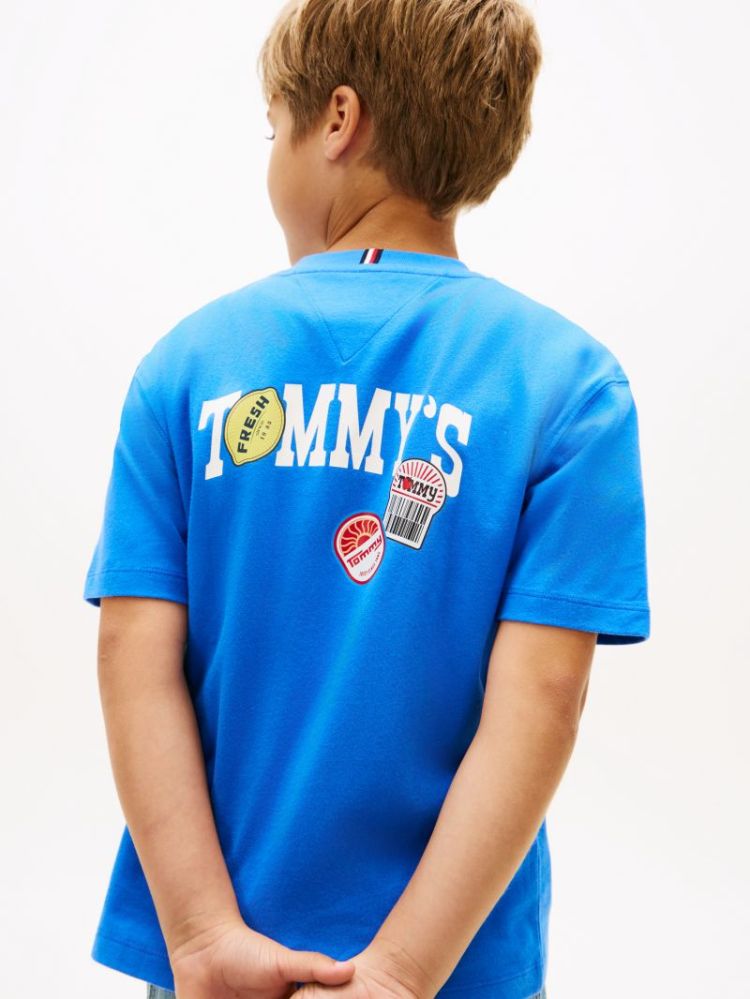 STICKER PRINT GRAPHIC T-SHIRT C6H Empire Blue