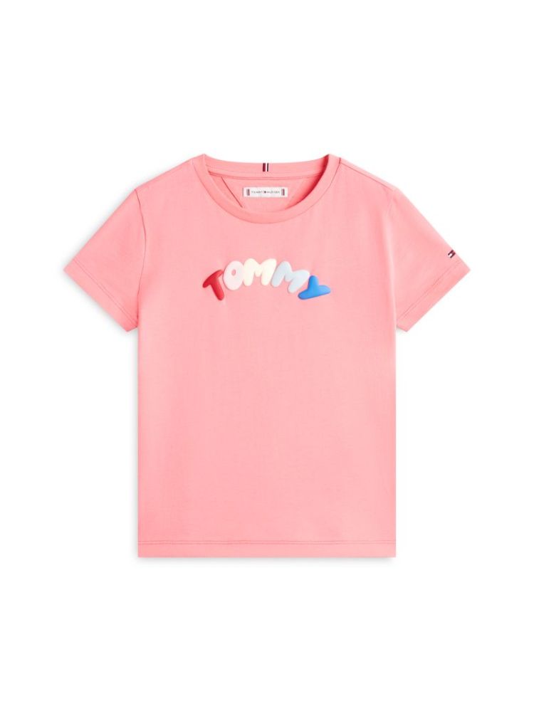 TOMMY PUFF PRINT TEE SS TIE Tropical Bl