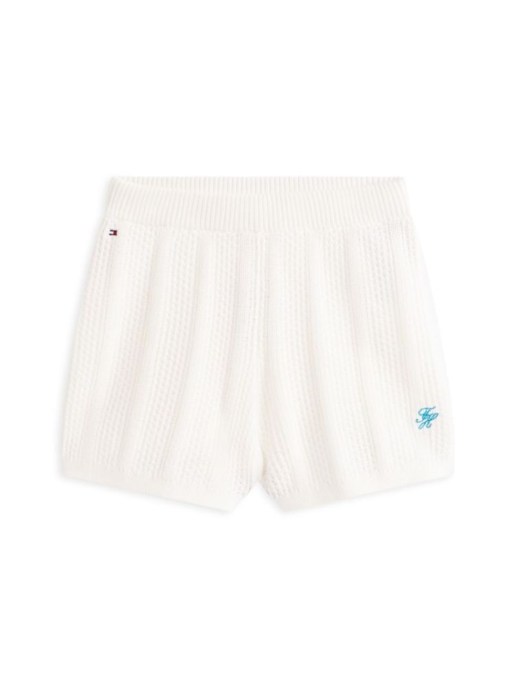 CROCHET STITCH SHORT YA8 Ivory Silk