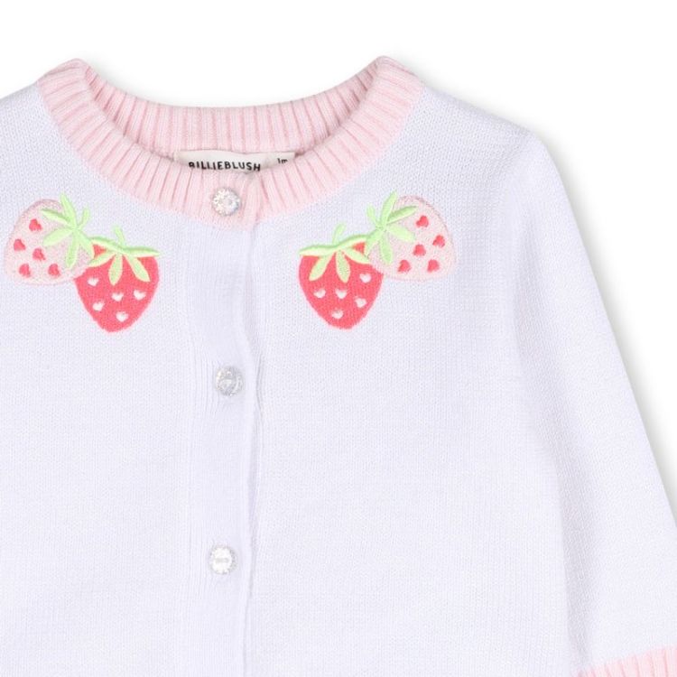 CARDIGAN TRICOT 10P BLANC