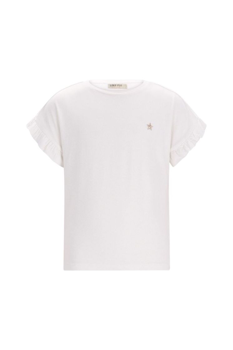 Emma Flo girls ruffle sleeve 001 Off white