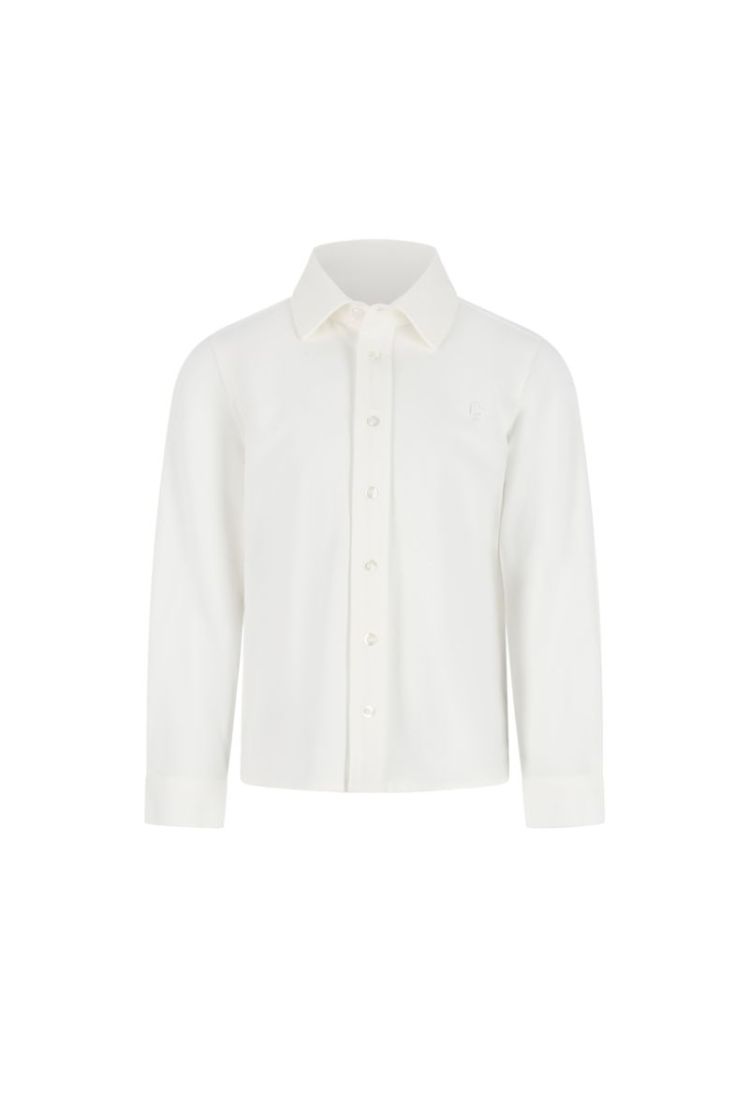 EVI pique Garçon shirt 001 White