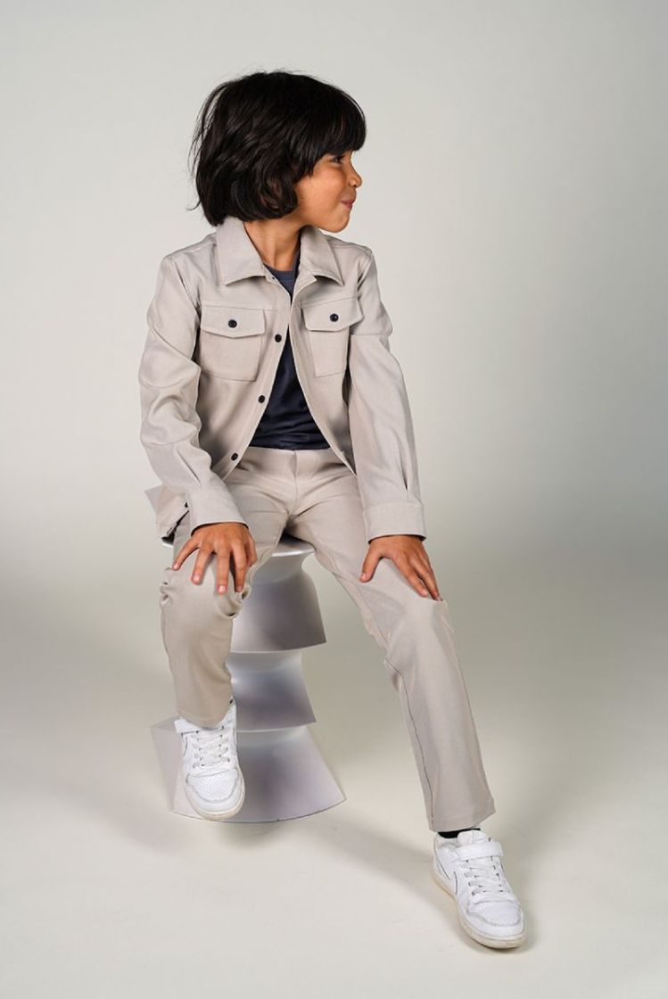 EVILO over-sized Garçon shirt 422 Oyster Grey