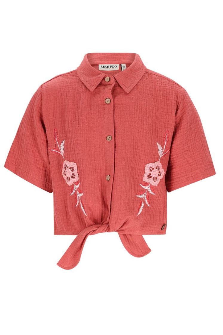 Cecile Flo knotted blouse 449 Desert ston