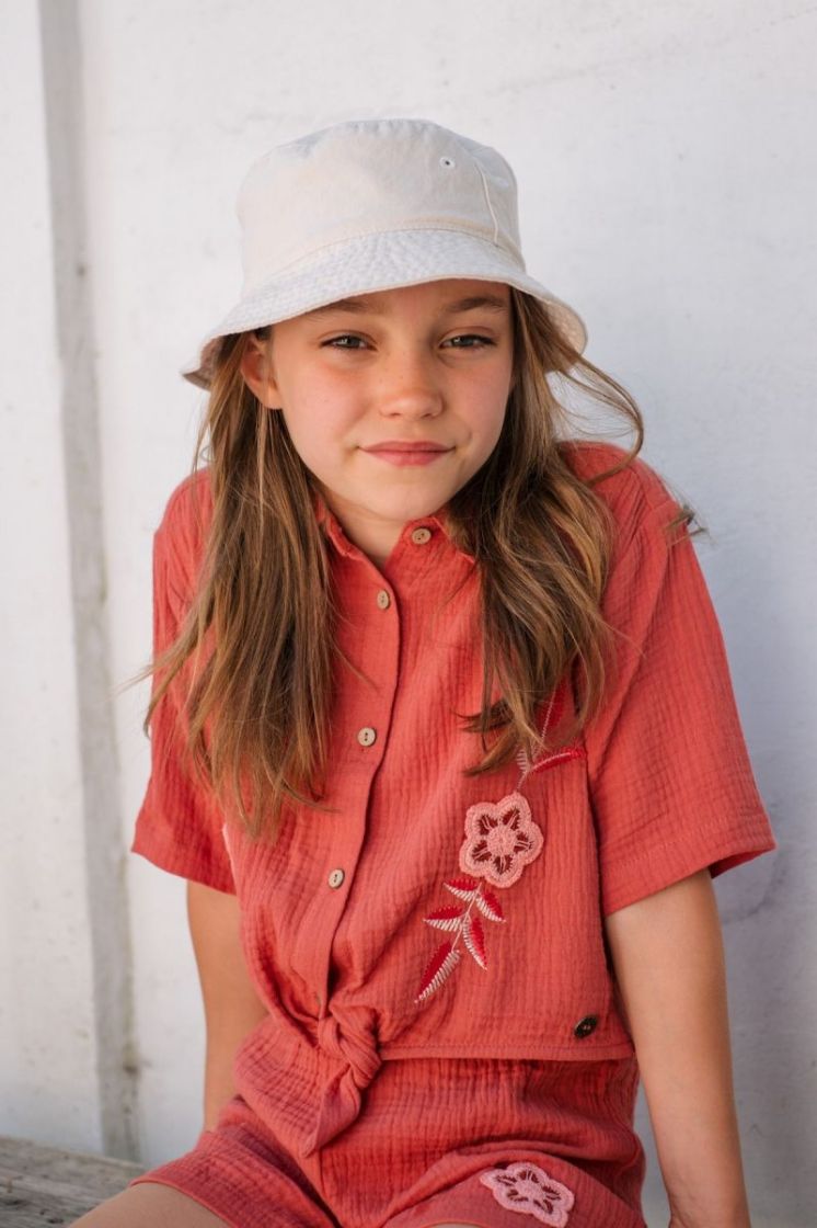 Cecile Flo knotted blouse 449 Desert ston