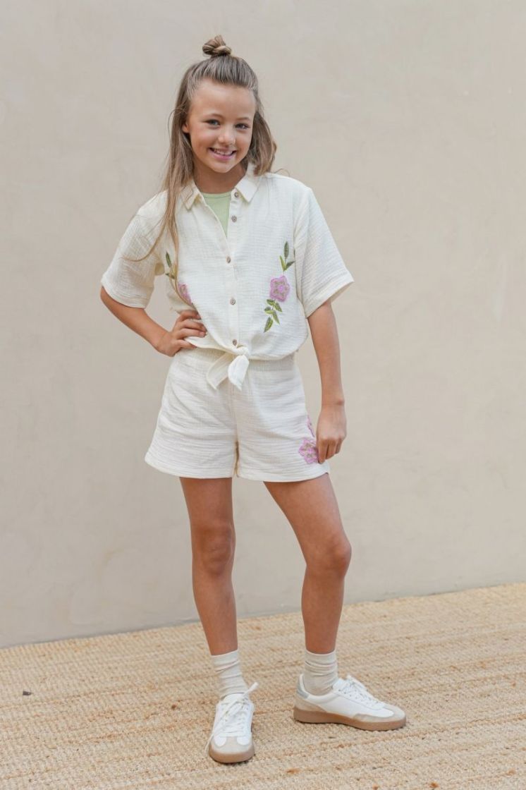Fee Flo girls short 001 Off white