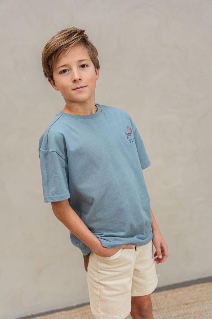 Ediz Flo boys tee 162 Blue Stone