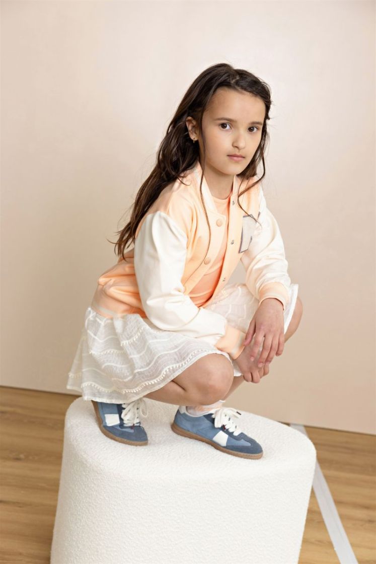 Darsy varsity sweat jacket 533 Light Peach