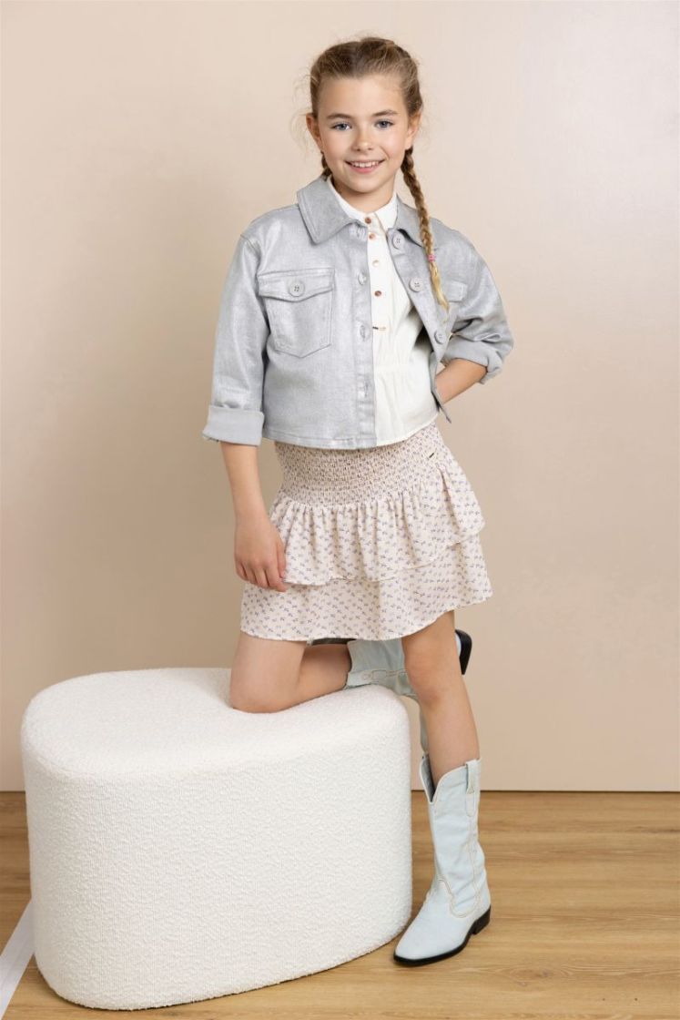 Nika Smocked Skirt 020 Pearled Ivo