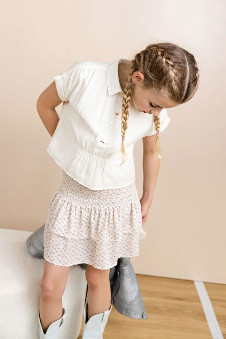 Nika Smocked Skirt 020 Pearled Ivo