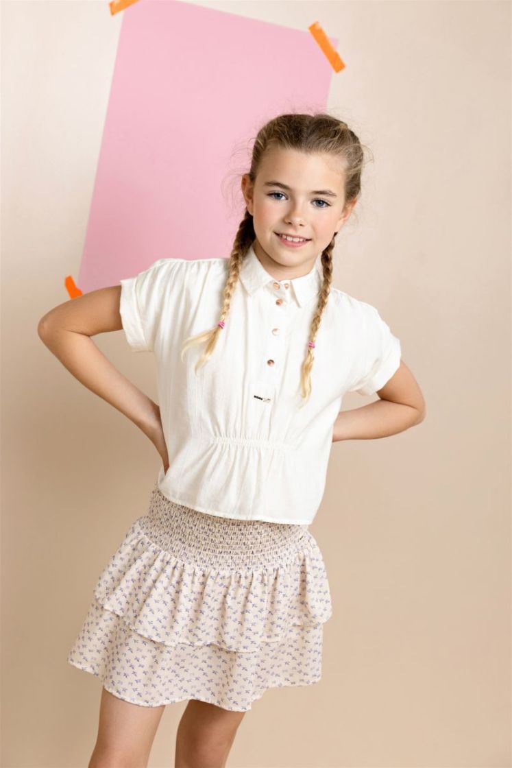 Nika Smocked Skirt 020 Pearled Ivo