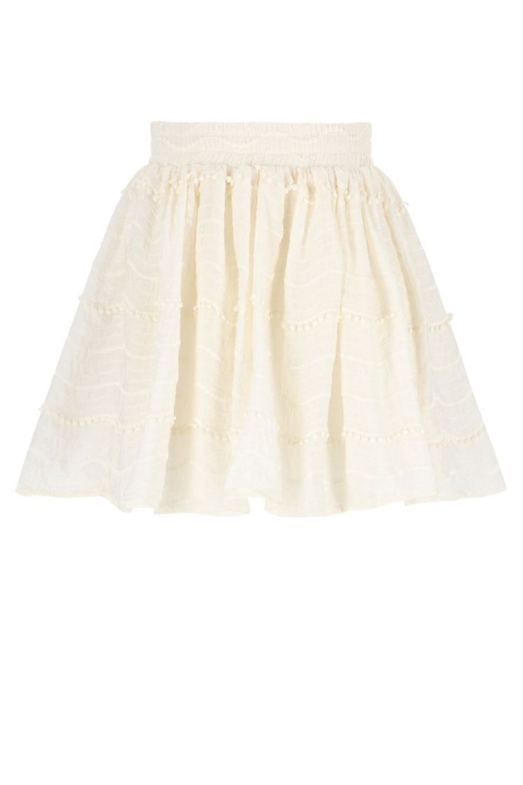 Ninu Skirt with Pompoms 020 Pearled Ivo