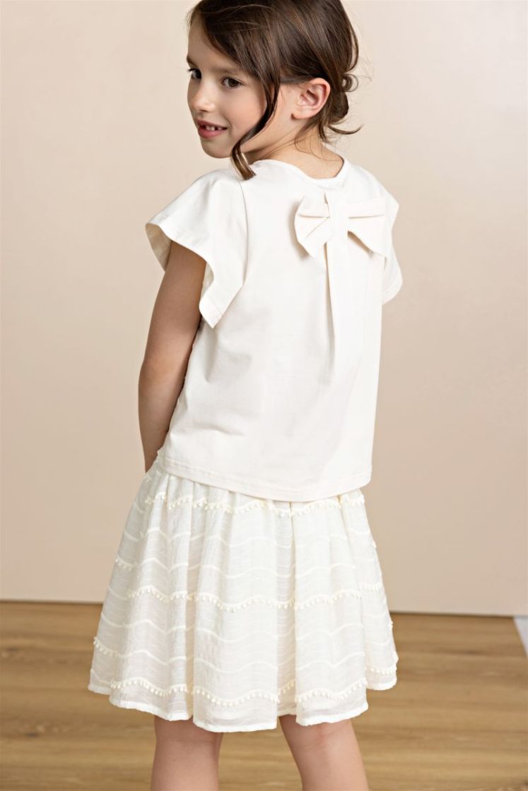 Ninu Skirt with Pompoms 020 Pearled Ivo