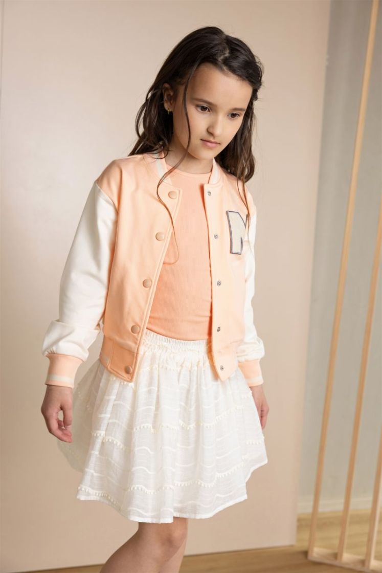 Ninu Skirt with Pompoms 020 Pearled Ivo