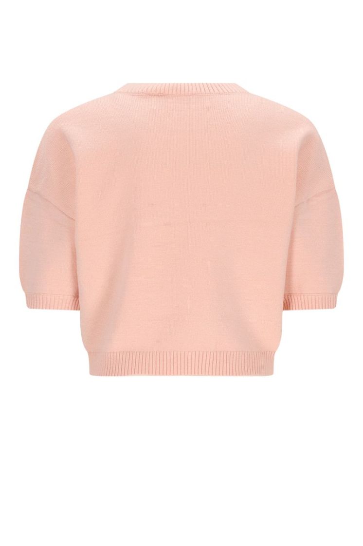Keya Knitted Top with intarsia 268 Pale Blush