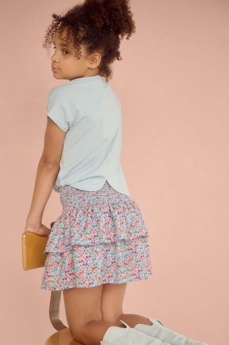 Nika AOP smocked skirt 158 Dream Blue