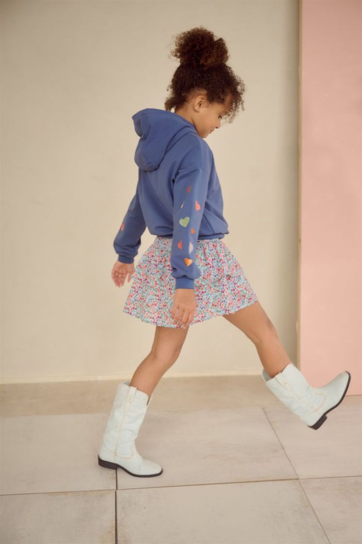 Nika AOP smocked skirt 158 Dream Blue