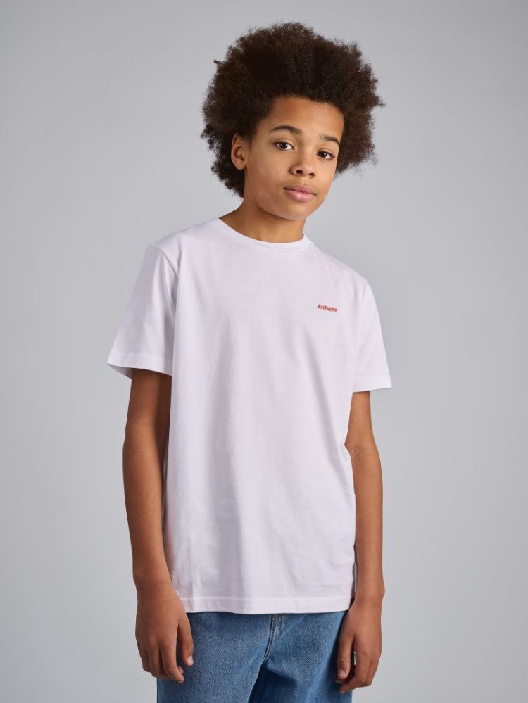 ANTWRP CIRCLE BACKPRINT T-SHIR 000100 - WHITE