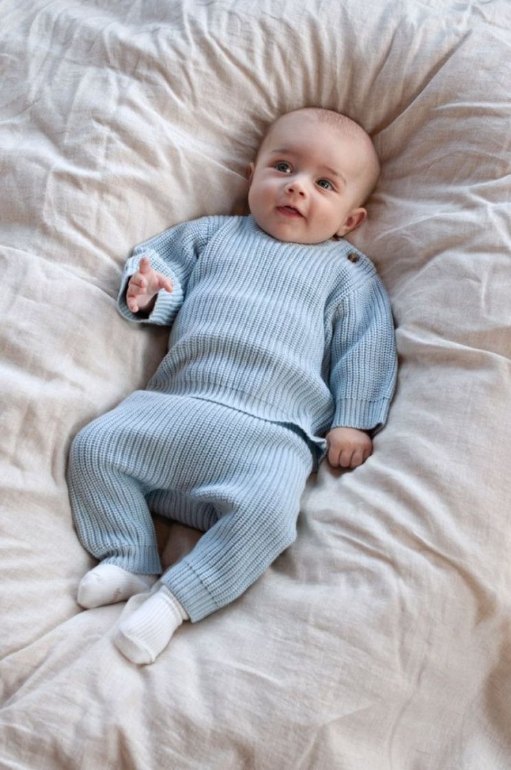 Broek gebreid - The magic is blauw