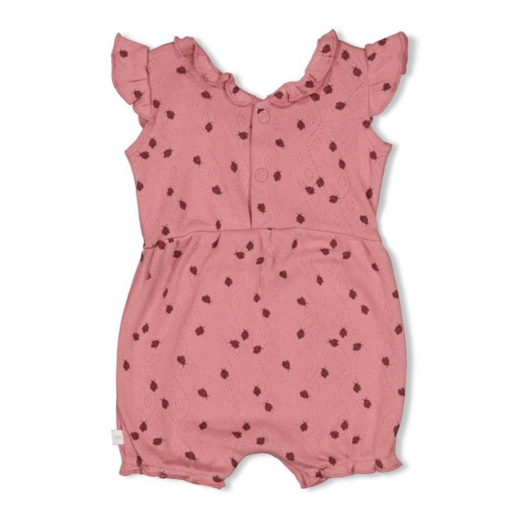 Playsuit ajour rib AOP roze