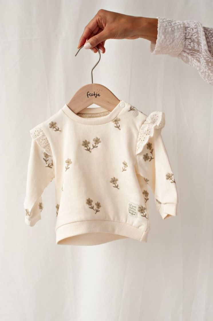 Sweater AO embroidery relaxed offwhite