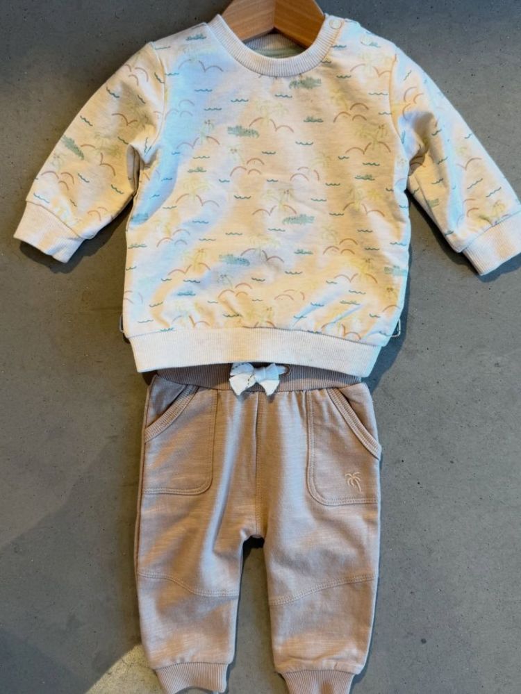 Sweater AOP relaxed fit - You offwhite melang