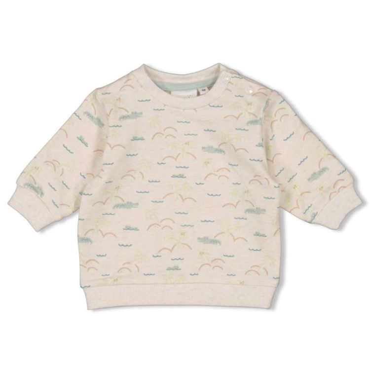 Sweater AOP relaxed fit - You offwhite melang