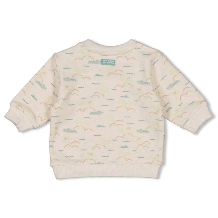 Sweater AOP relaxed fit - You  offwhite melang