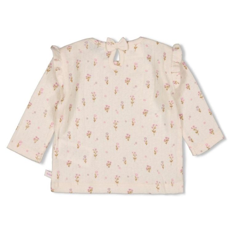 Longsleeve pointelle rib AOP offwhite