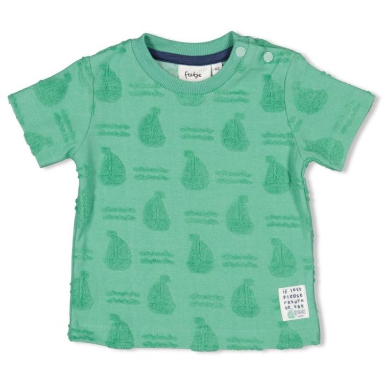 T-shirt AO badstof - Seaside groen