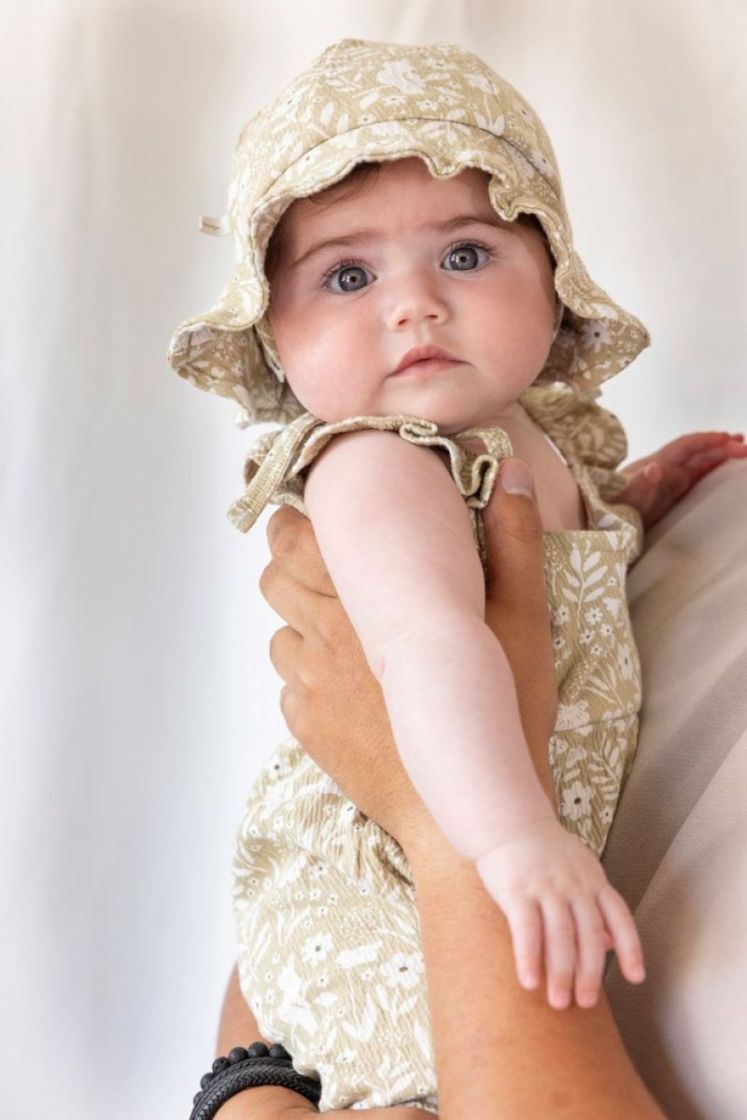 Jumpsuit crinkle AOP Groen