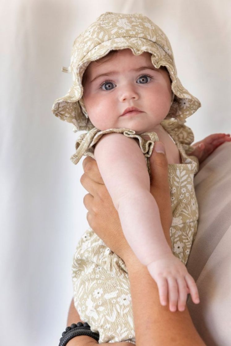 Jumpsuit crinkle AOP Groen