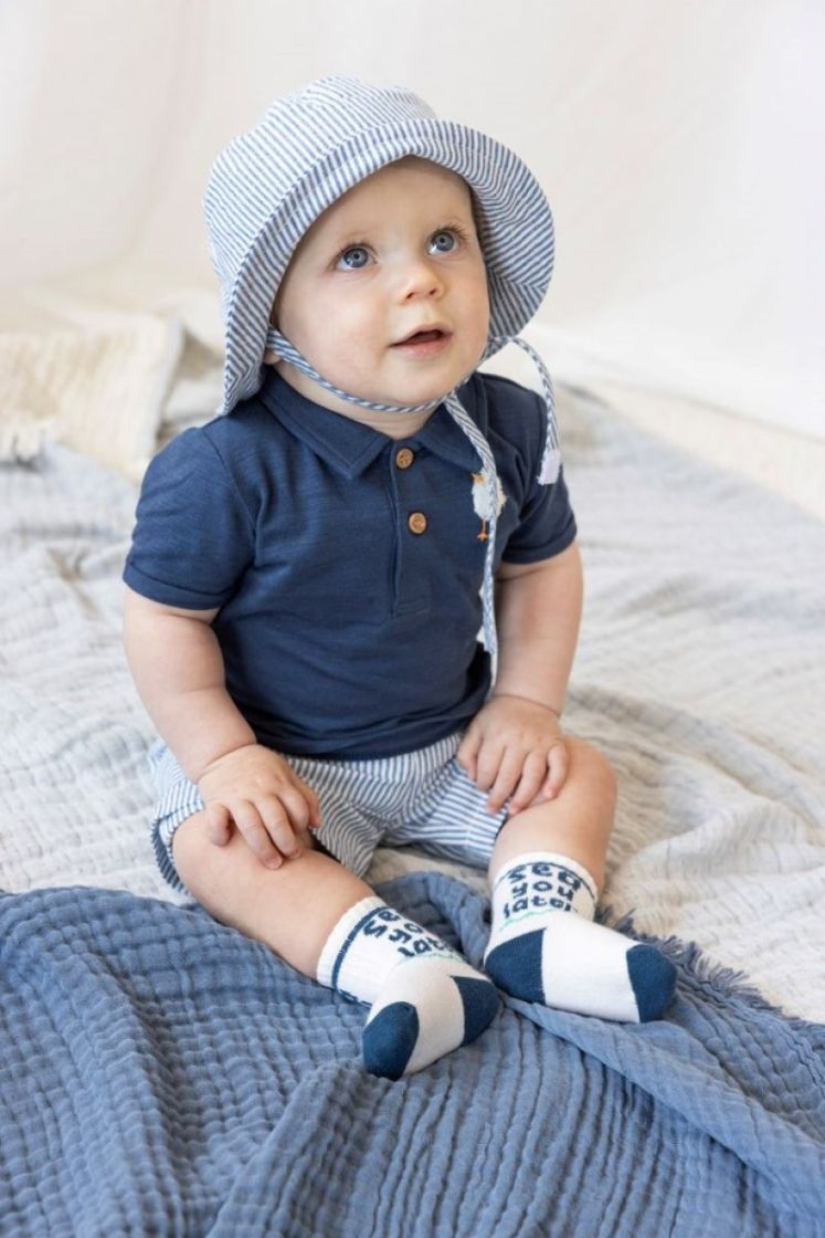 Short streep chambray Chambray