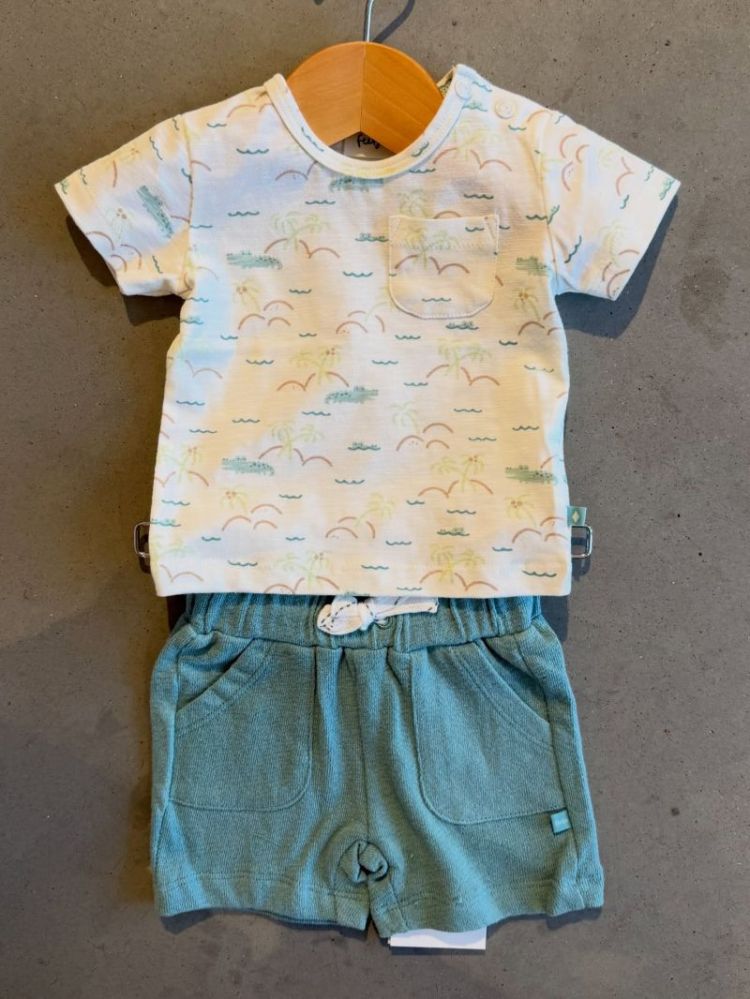 Short - You Croc my World Zeegroen