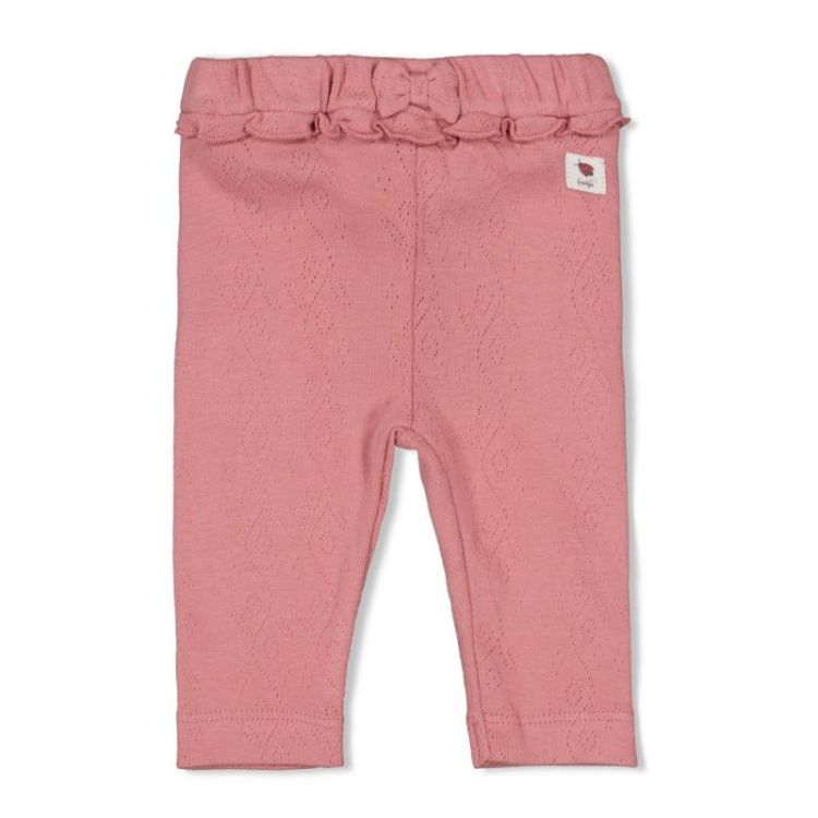 Legging ajour rib - Ladybug roze