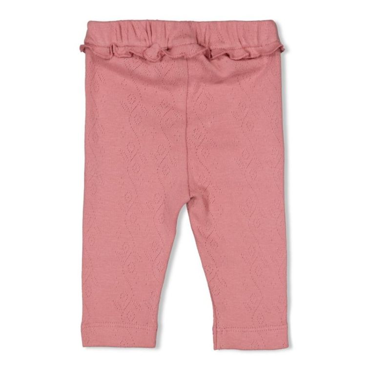 Legging ajour rib - Ladybug roze