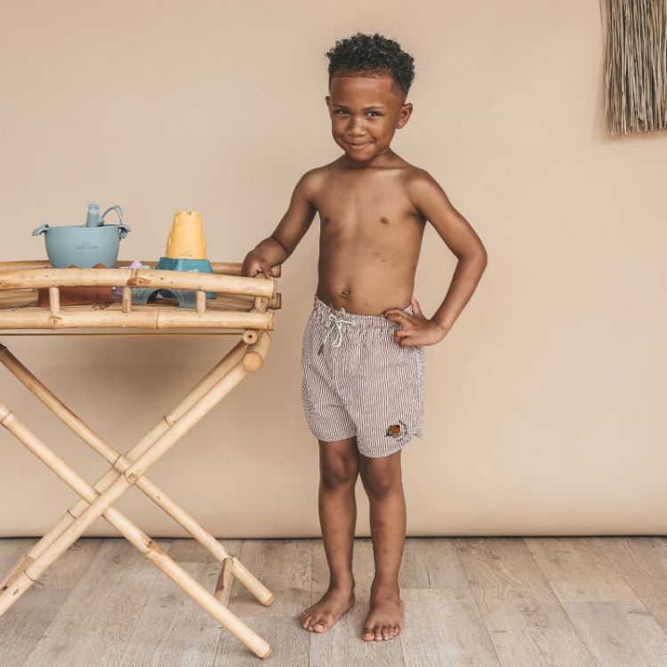 Seersucker | Swim Shorts Bombay Brown