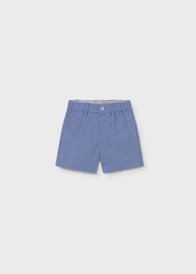 Linen suiting bermuda 48 Capri blue