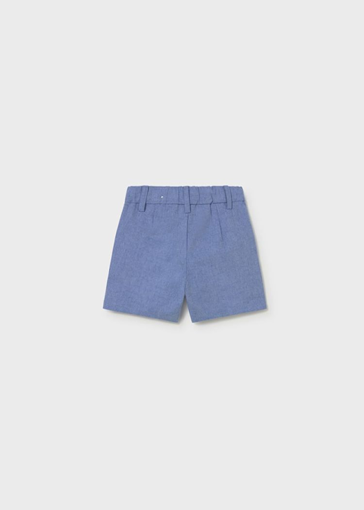 Linen suiting bermuda 48 Capri blue