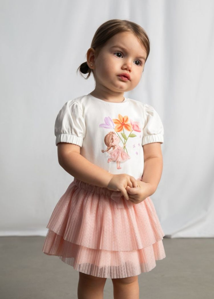Pleated tulle skirt 037 Blossom