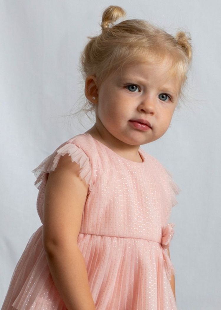 Pleated tulle dress 037 Blossom