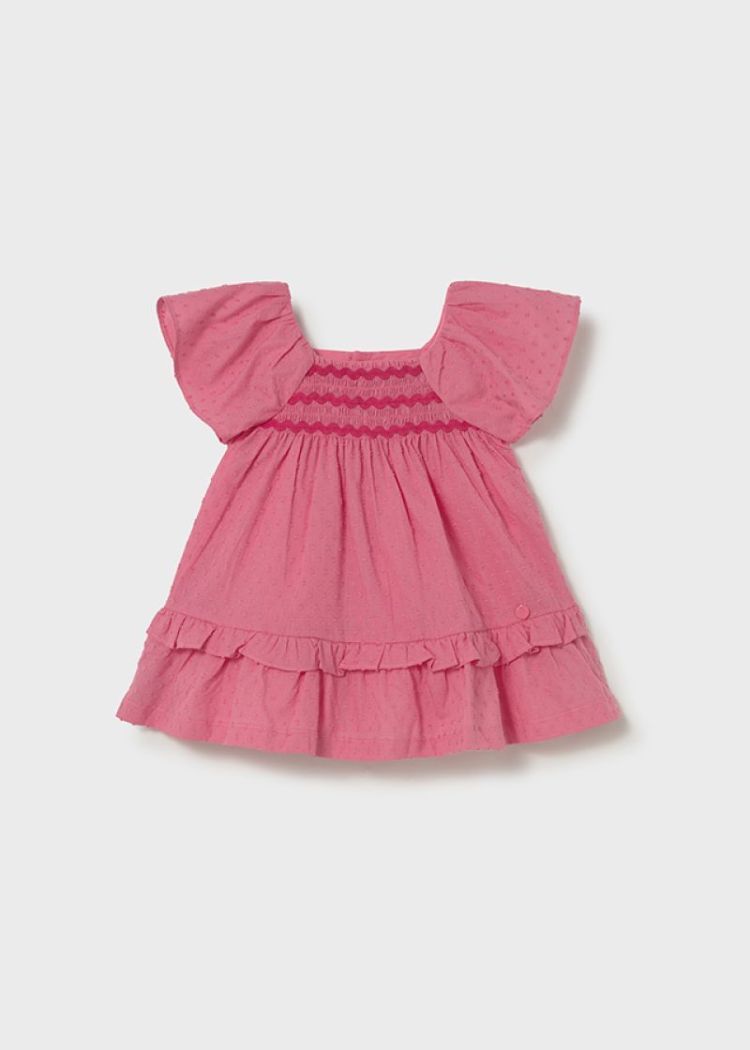 Swiss dot dress 041 Geranium