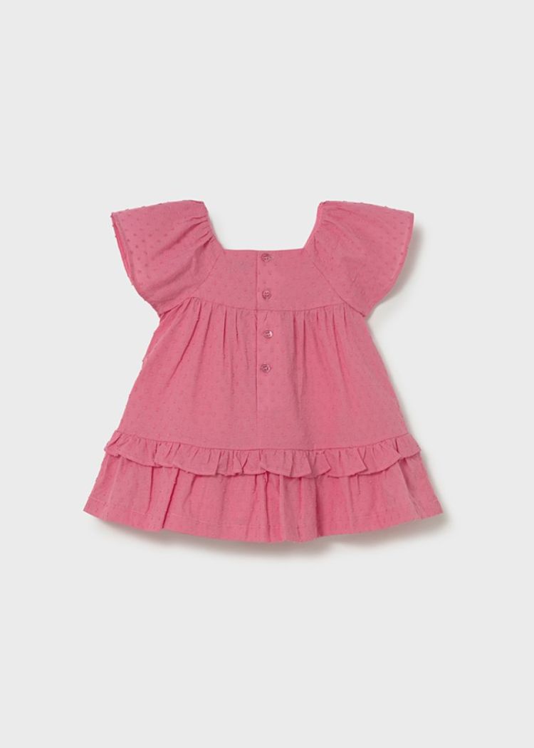 Swiss dot dress 041 Geranium