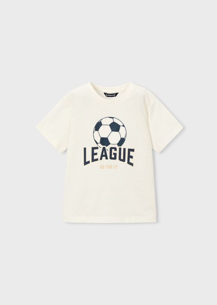 Shirt "league" applique 069 Cream