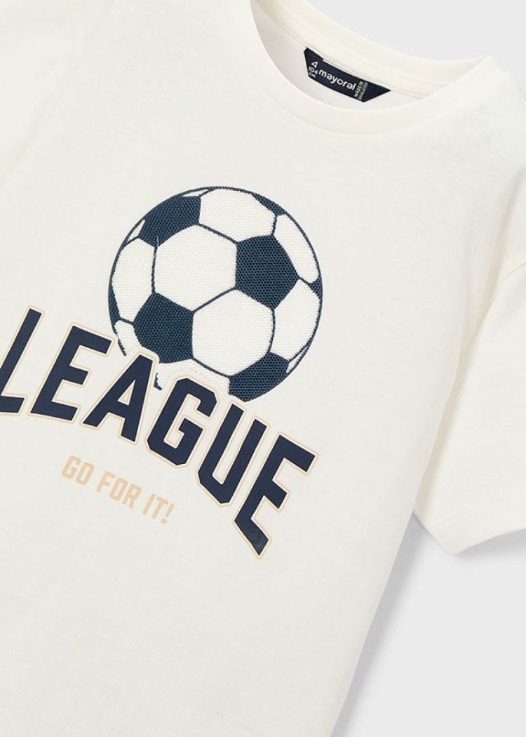 Shirt "league" applique 069 Cream