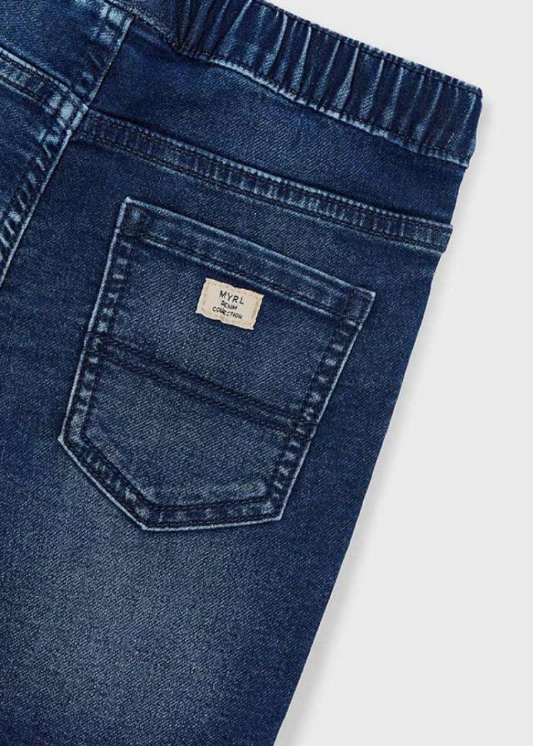 Bermuda soft denim jogger 077 Dark