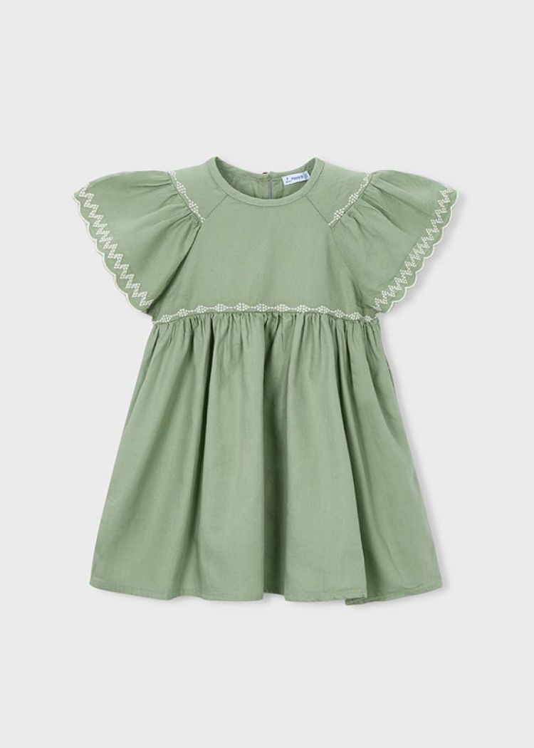 Embroidered dress 083 Moss