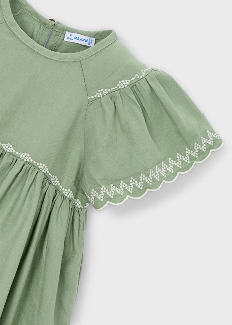 Embroidered dress 083 Moss