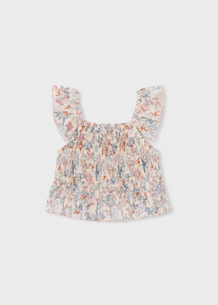 Printed bambula top 051 Salmon